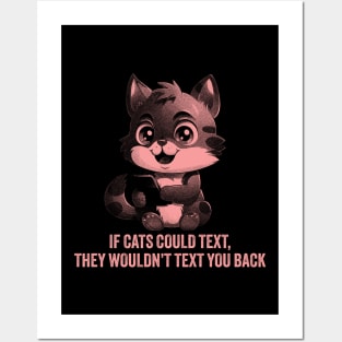 If Cats Could Text Posters and Art